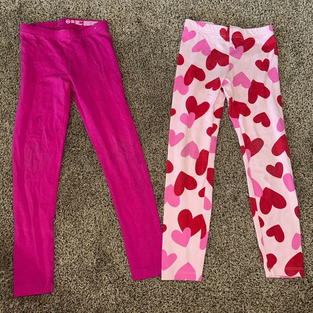 Assorted Kids Leggings - Pink, Black, Gray, Floral & Snowflake Patterns - Picture 2 of 15